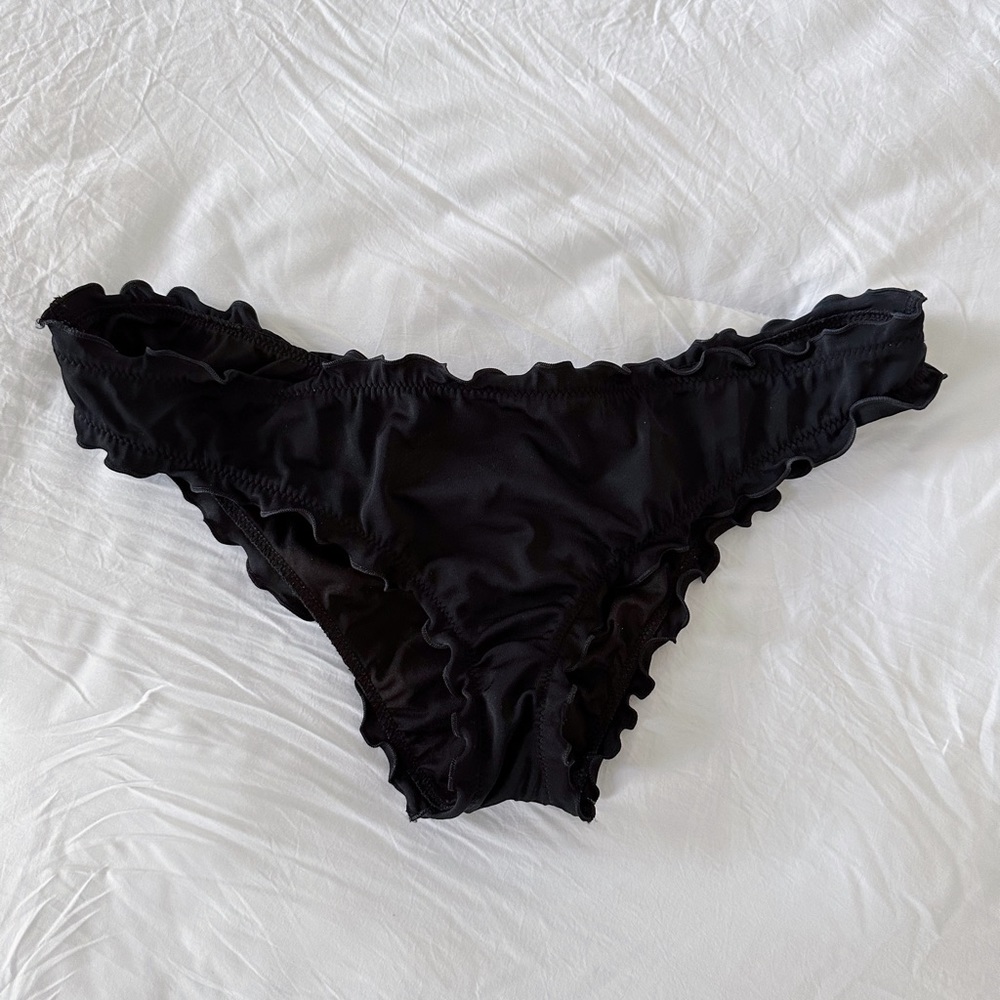 Black Ruffle Bikini Bottoms